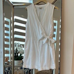 a new day White Sleeveless Romper with V-Neck